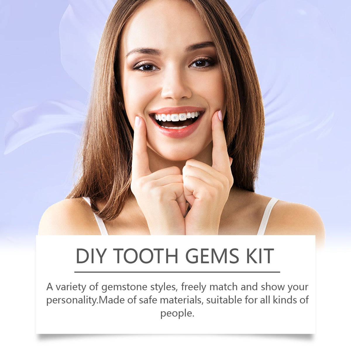 Dental Beauty Set Diy Fashion Dental Decoration Drill Personality Sparkle Light Up Smile Style