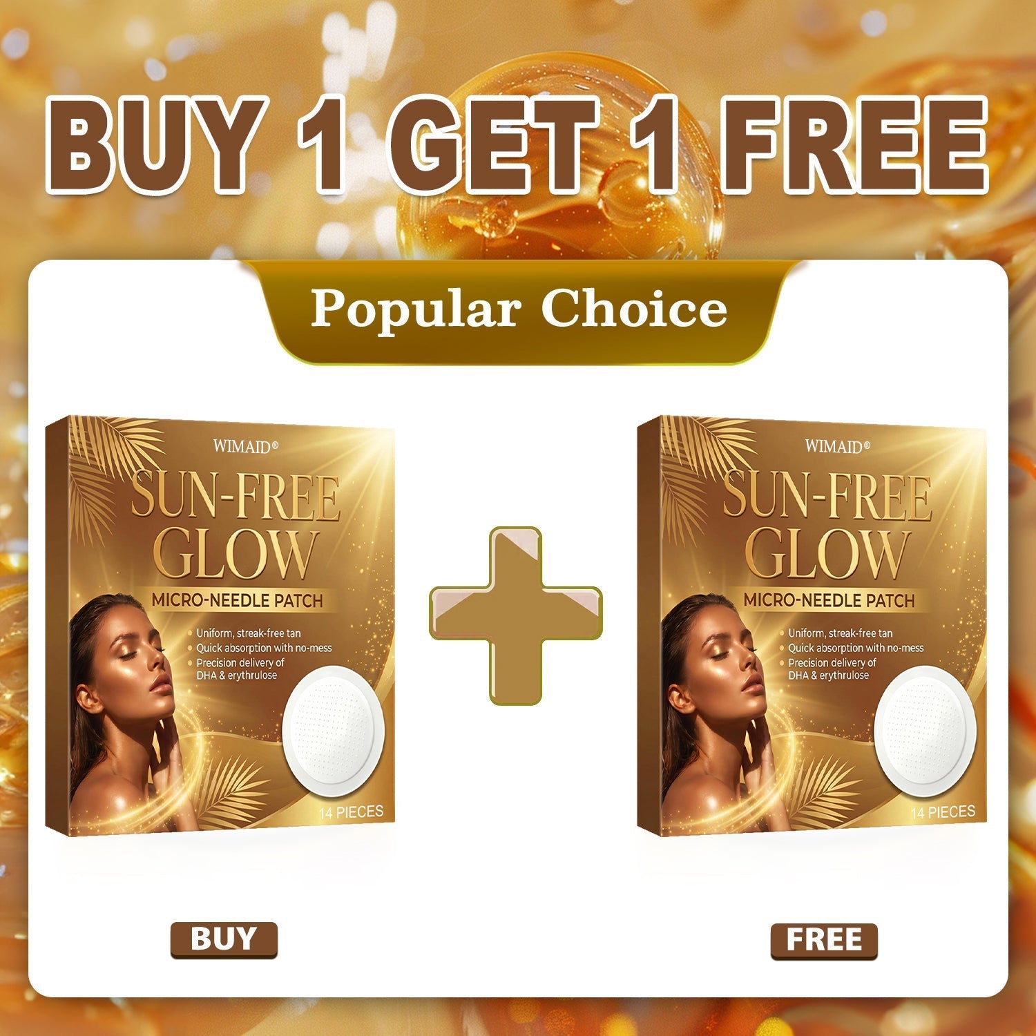 ☀️𝑶𝒇𝒇𝒊𝒄𝒊𝒂𝒍 𝑺𝒕𝒐𝒓𝒆 | ☀️ Wimaid® Sunless Instant Bronze Tanning Microneedle Patch (Just once a day) Visible Bronze Glow in 7 Days No UV, No Orange, No Streaks, No DHA, No Mess