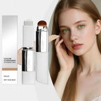 Aurenza Shop 2-in-1 color-changing foundation and concealer stick with brush, lightweight and moisturizing for even skin tone.