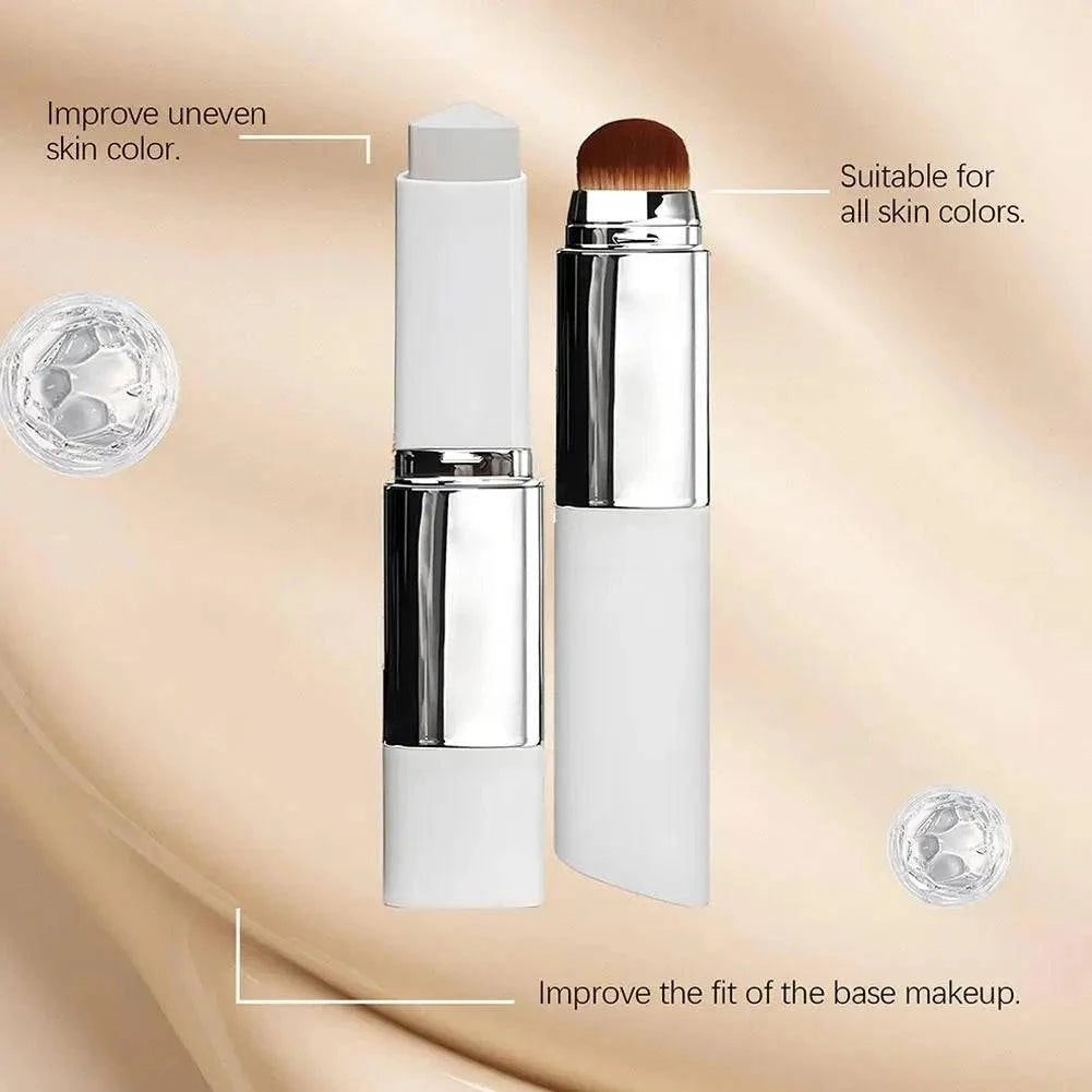Aurenza Shop 2-in-1 color-changing foundation and concealer stick with brush, lightweight, moisturizing, and portable for easy makeup.