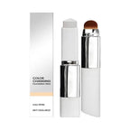 Aurenza Shop 2-in-1 color-changing foundation and concealer stick with brush, lightweight, moisturizing, in ivory white shade.