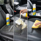 Aurenza Shop foam no-rinse cleaner in a spray bottle, ready for cleaning surfaces without rinsing, with foam visible on the spray head.