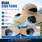 Summer Hot Sale🔥 New Ultralight Solar Fan Sun Hat – Lighter Than a Baseball!