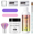 COSCELIA New 120g Crystal Powder 80Ml Crystal Liquid Manicure Extension Nail Tool Full Set