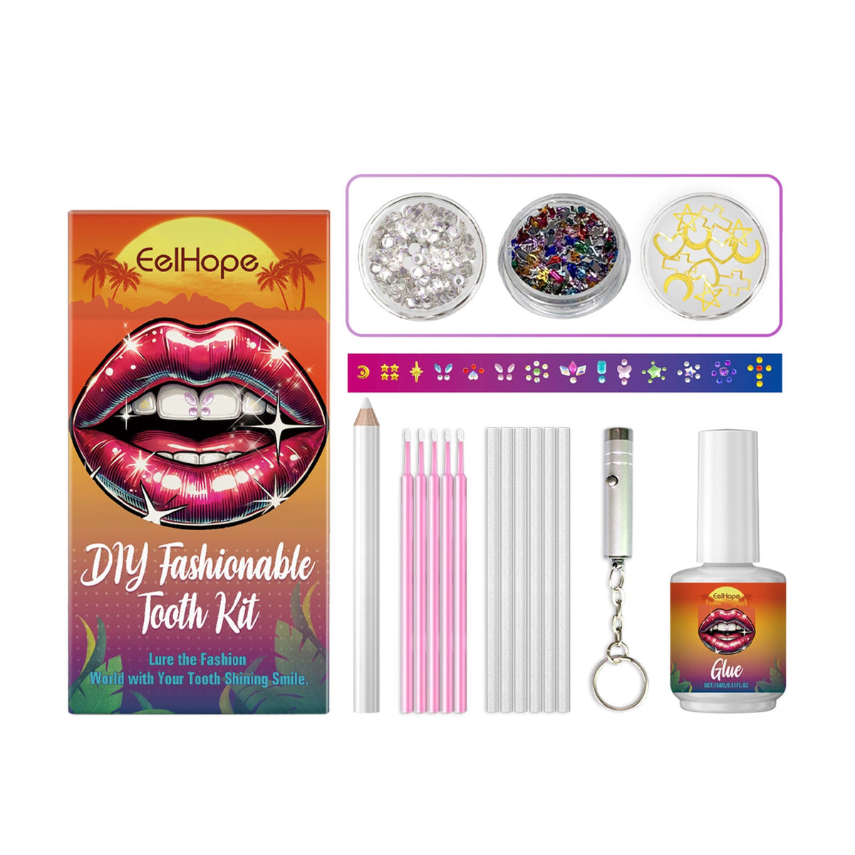 Dental Beauty Kit Diy Fashion Dental Decoration Personality Shine Light Smile Style Dental Drill