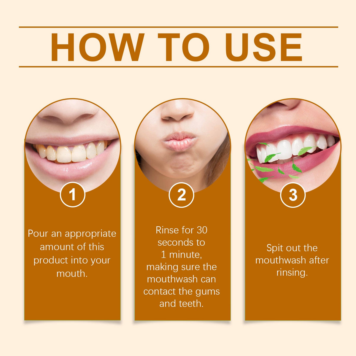Herbal Mouthwash, Herbal Ingredients Gently Clean Teeth Odor Daily Care Mouthwash
