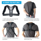 Adjustable Back Posture Corrector Clavicle Spine Back Shoulder Lumbar Brace Support Belt Posture Correction Prevents Slouching