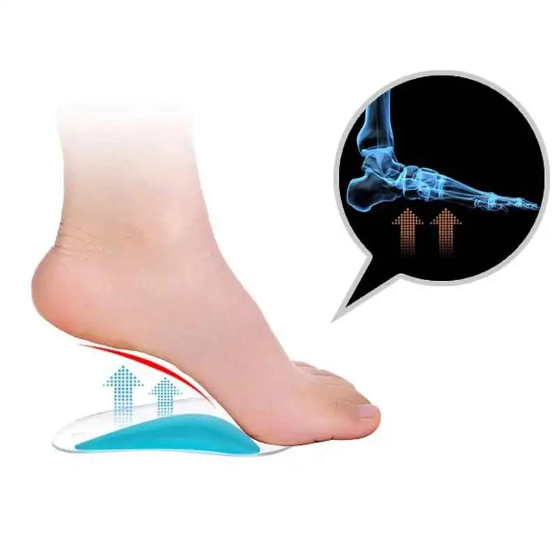 2Pc Arch Support Insole Of Flatfoot Gel Pads For Feet Orthotics Insoles Foot Health Care Massage Muscle Resist Painful Massager