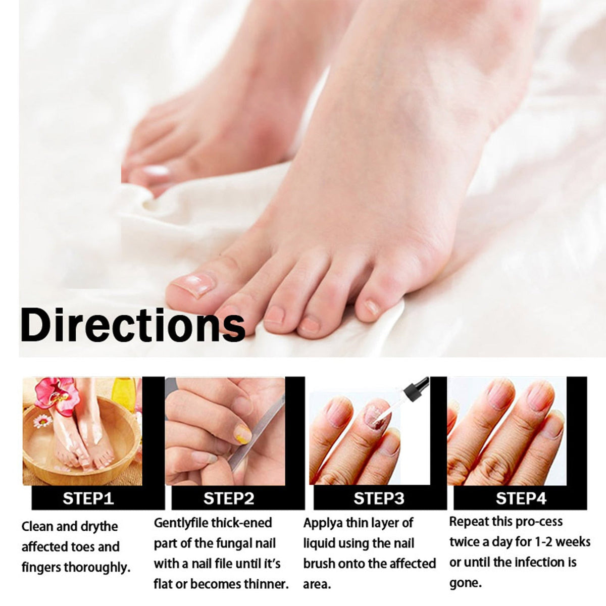 Nail Repair Solution Thickening Brightening Nails Removing Gray Nails Dead Skin Repair Nourishing Nail Care Solution