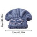 Aurenza Shop microfiber hair drying cap wrapped around wet hair, soft and lightweight for gentle, frizz-free drying.