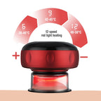 Electric Cupping Massager Scraping and Cupping Therapy Red Light Heating Vibration Pressotherapy Rechargeable Pain Relief