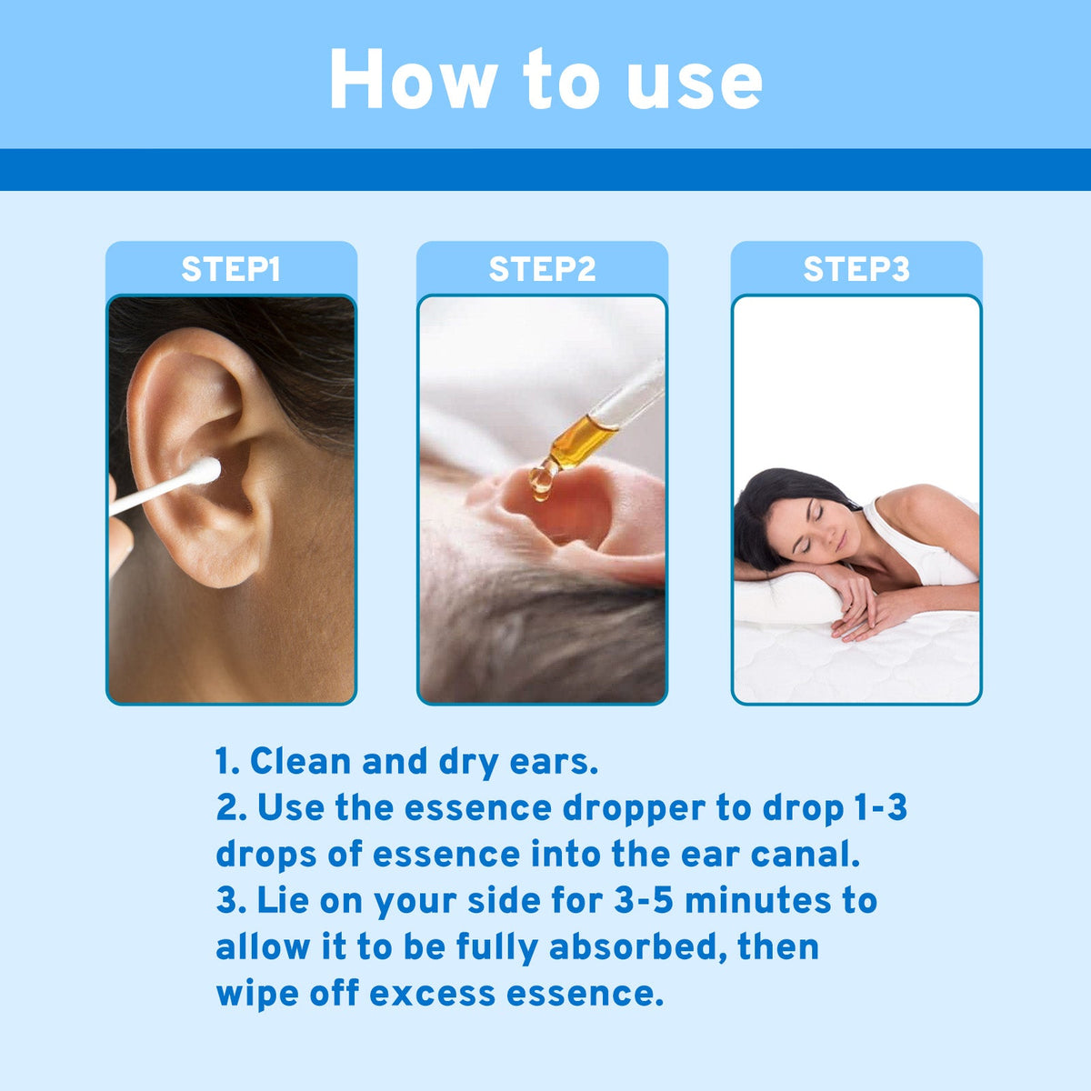 Tinnitus Care Solution For Relief Of Tinnitus, Back And Ear Discomfort Body Care Cleansing Ear Care Solution