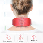 USB Rechargeable 4 Heads Cervical Spondylosis Massager Intelligent Whole Body Meridian Massage Pulse Kneading Heating Neck Protector