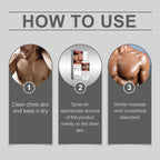 Men's Chest Spray, Breast Contour Gentle Skin Care Spray