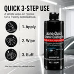 Aurenza Shop automotive nano ceramic coating spray bottle with spray nozzle, used for car paint protection and shine enhancement.