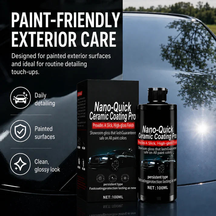 Aurenza Shop automotive nano ceramic coating spray bottle, showing the sleek packaging and spray nozzle for vehicle protection.