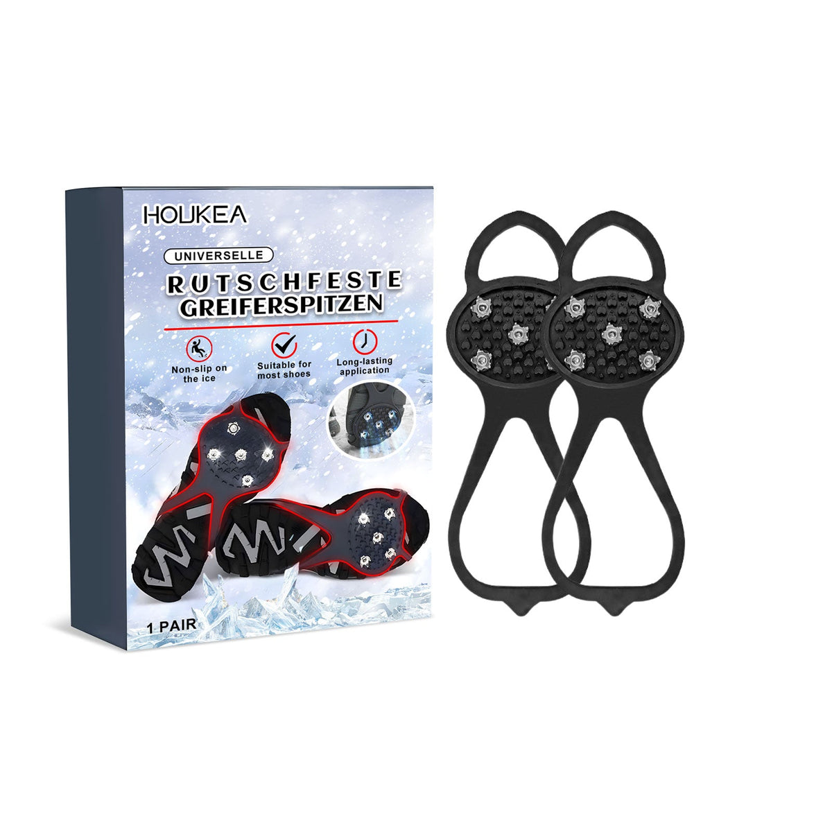 Universelle Rutschfeste Greiferspitzen, Outdoor Crampons Snowshoe Cover Mountaineering Sports Fall Easy To Wear And Take Off Shoe Cover