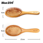 Pointed BlueZOO Massage Air Cushion Airbag Comb Bamboo Bristle Needle Comb Hairdressing Wood Comb