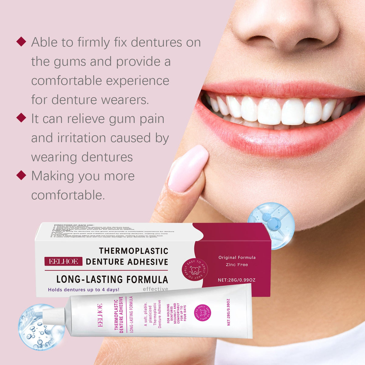 Denture Fixing Adhesive Thermoplastic Fixing Dentures Modifies Teeth For Comfort And Beauty