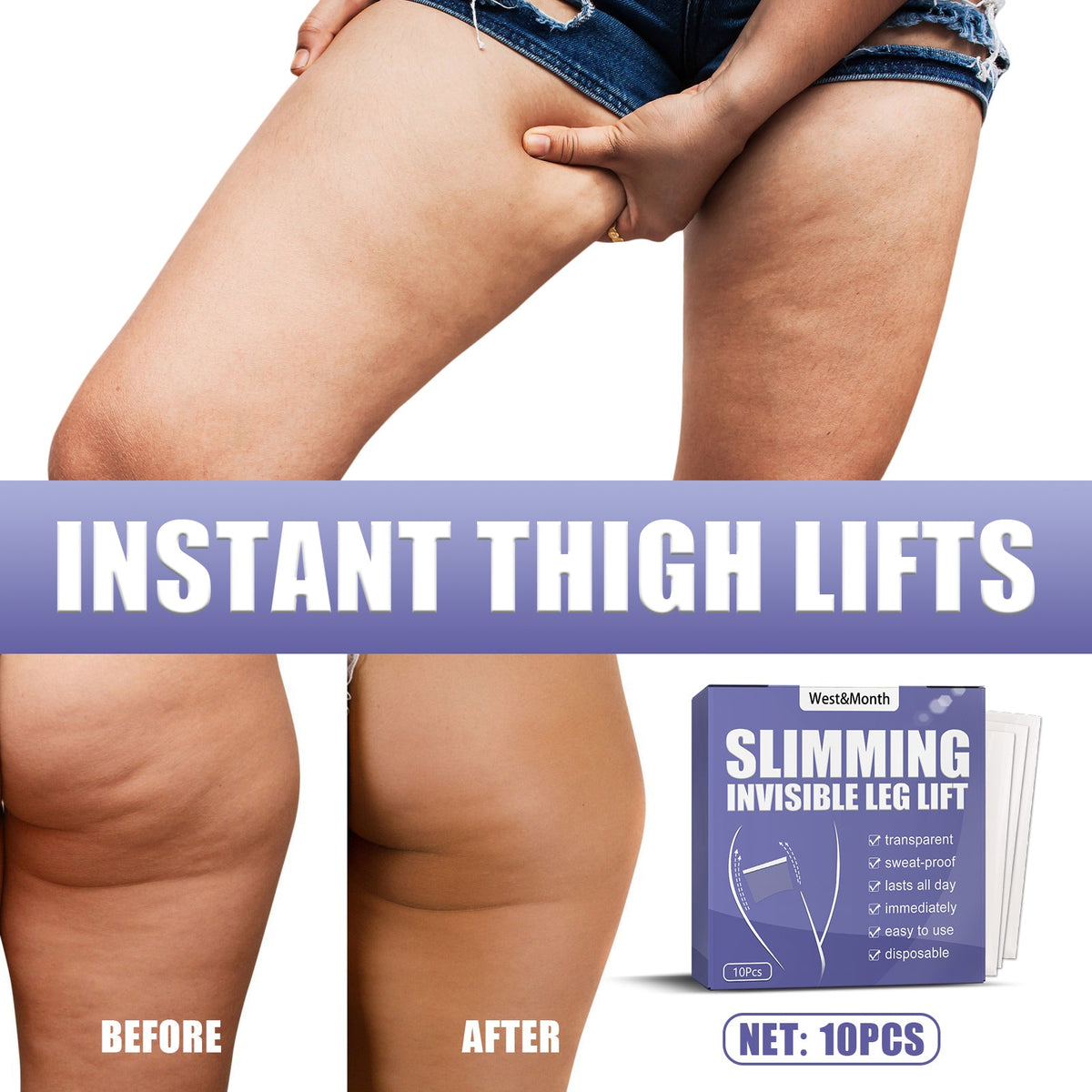 Slimming Invisible Leg Lift, Shape Legs Stick Slimming Stick For Lazy Thighs Tighten Lift Stick
