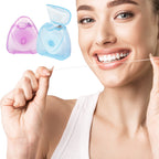 50m Mint-Flavored Dental Floss Blue Triangle Boxed Disposable Dental Floss Stick Tooth Cleaning Portable Floss Roll