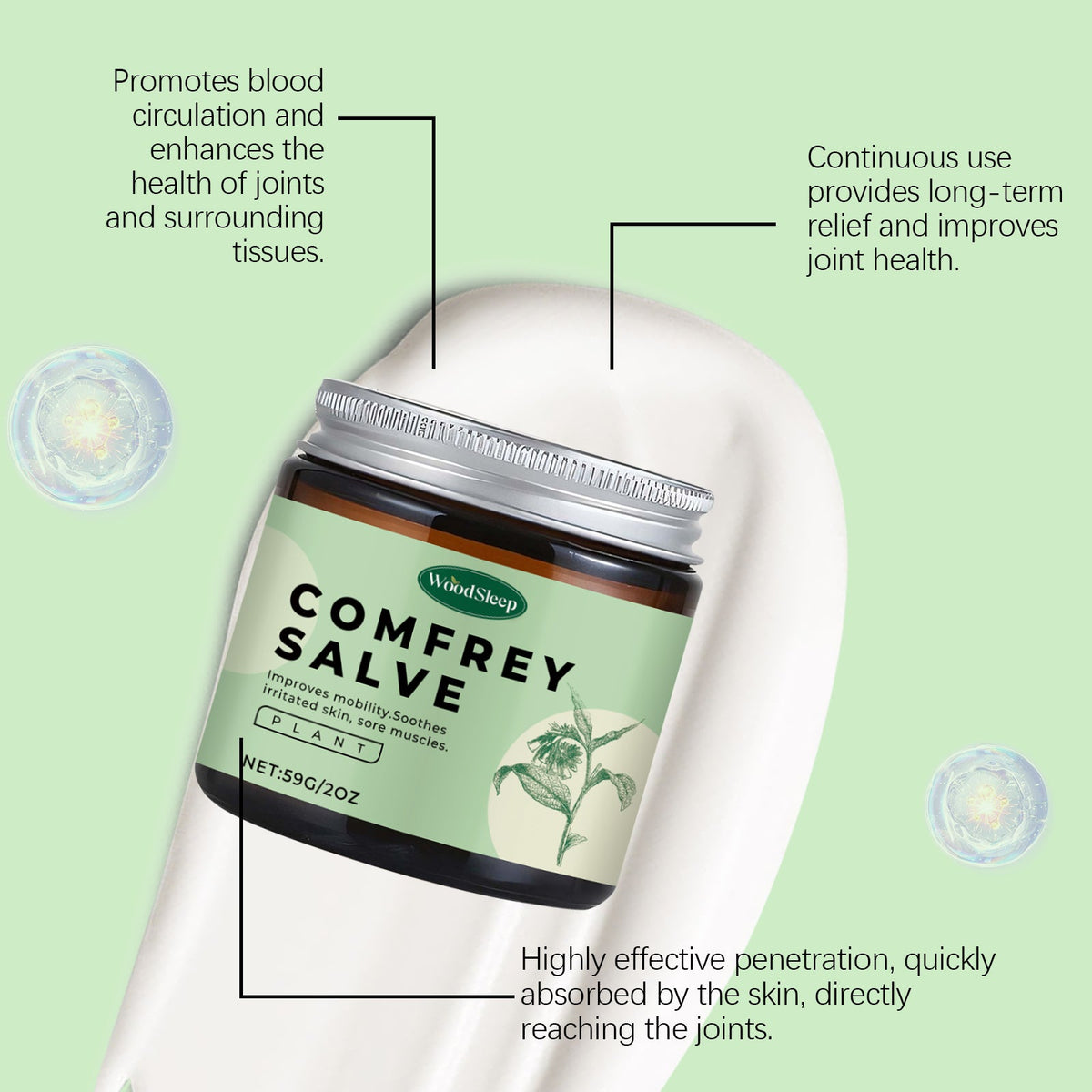 Herbal Joint Cream Joint Muscle Massage Cream Nourishing Skin Care Cream For Neck And Back