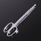 Silver Round Nose Nose Hair Trimmer 9cm Extra Facial Hair Beard Beard Eyebrows Stainless Steel Beauty Scissors