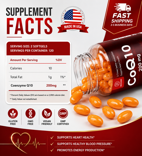 (BUY 1 GET 2)  CoQ-10 240 Softgels Coq10 Co Q10 Coenzyme Heart Support NON GMO US Stock
