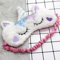 Unicorn Eye Mask Stuffed Toy Sleeping Mask Plush Eye Shade Cover Blindfold Eyeshade Suitable for Travel Home Girlfriend Gift