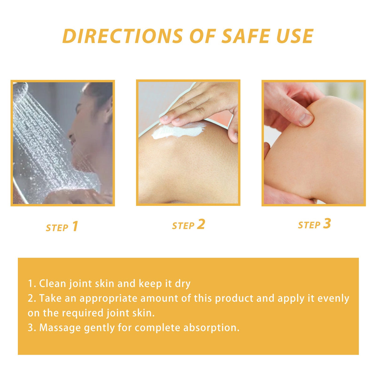 Bee Venom Joint Care Cream For Sore Shoulders, Neck, Elbows And Legs Massage Cream