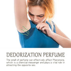 Deodorant Roll-On Perfume, Relives Underarm Body Odor Refreshing Anti-Perspirant Natural Fragrance Portable Perfume