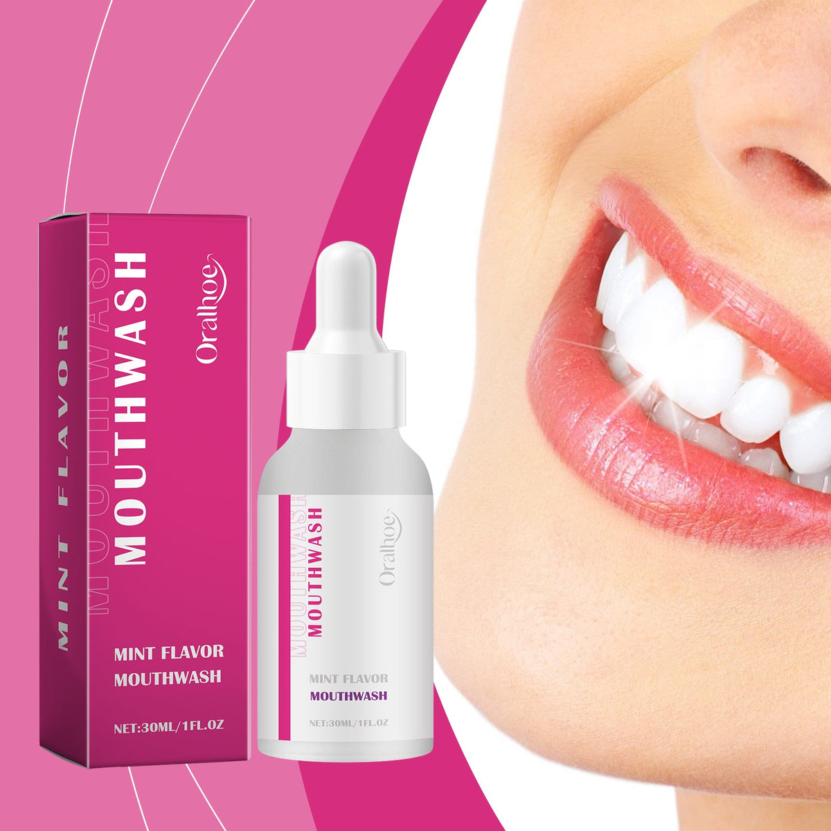 Mint Mouthwash, A Refreshing Mint Scented Daily Mild Odor Cleaning Dental Care Mouthwash