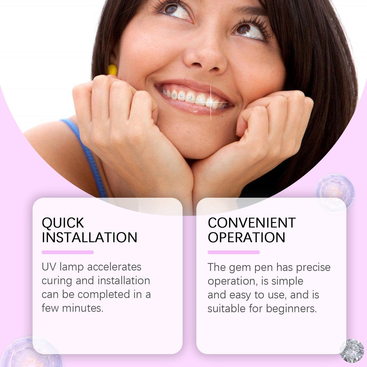 Dental Beauty Kit Diy Fashion Dental Decoration Personality Shine Light Smile Style Dental Drill