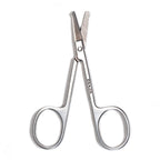Silver Round Nose Nose Hair Trimmer 9cm Extra Facial Hair Beard Beard Eyebrows Stainless Steel Beauty Scissors