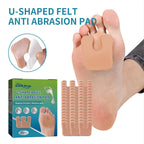 U-shaped Felt Anti Abrasion Pad, Reduces Friction, Relieves Foot Pain And Protects Toes From Skin Damage