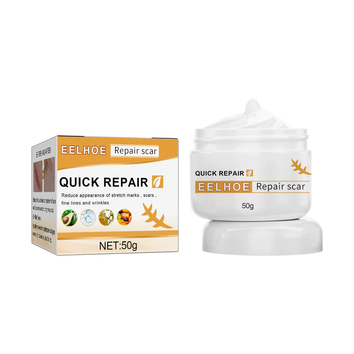 Desalting Skin Scar Cream, Skin Burn Scalding Surgical Scar Wound Repair Cream