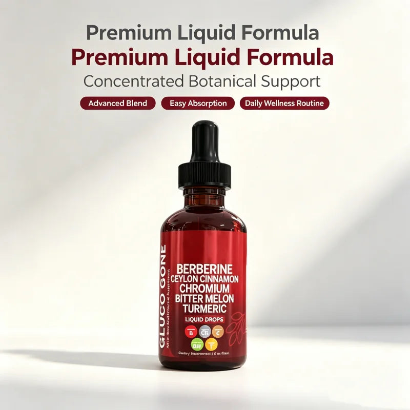 Organic Berberine Cinnamon Ceylon Liquid DropsSupplement with Bitter Melon