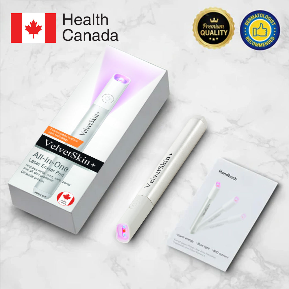 Aurenza QIAWI™ All-in-One CO₂ Laser Eraser Pen for removing moles, warts, skin flaws, and pigmentation.