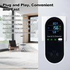 4 in 1 CO Monitor Alarm with LCD Display Carbon Monoxide & Natural Gas Combination Detector Plug in Wall Detectors CO & Natural