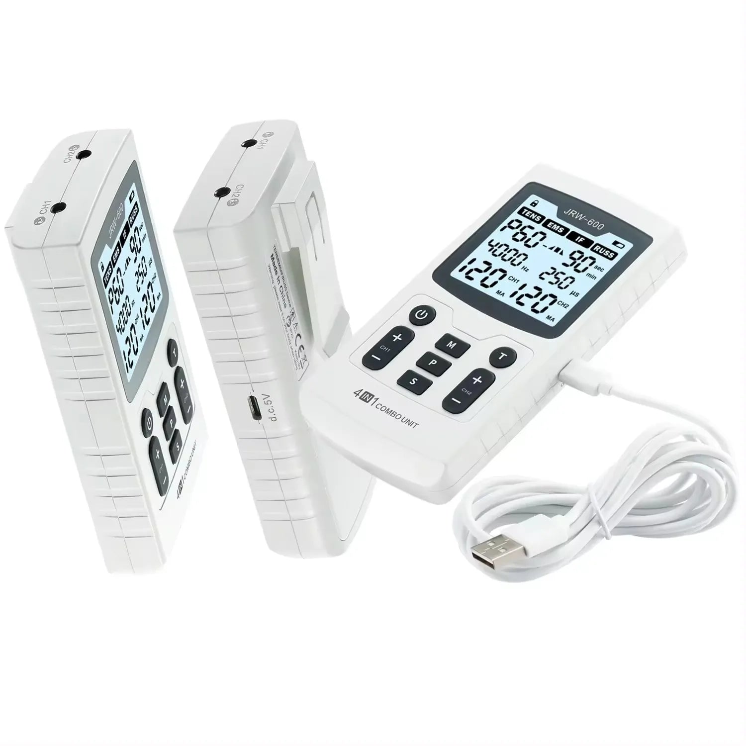 4 In 1 Electric Muscle Stimulator Interferential High-Frequency Physiotherapy Device IFT RUSS TENS Pulse Electrostimulator