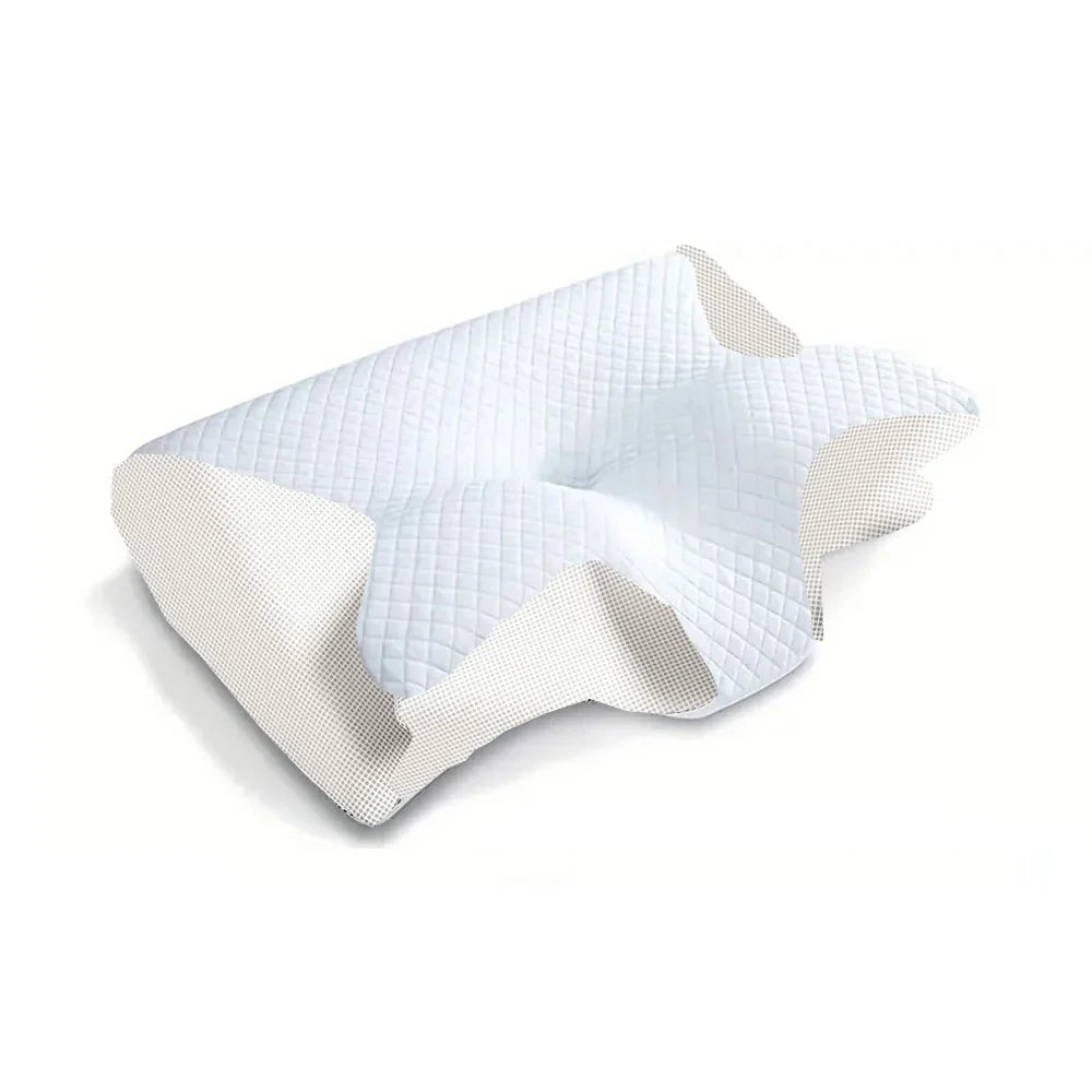 1pc Memory Foam Cervical Pillow, 2 in 1 Ergonomic Contour Orthopedic Pillow for Neck Pain, Contoured Support Pillows,Neck Pillow