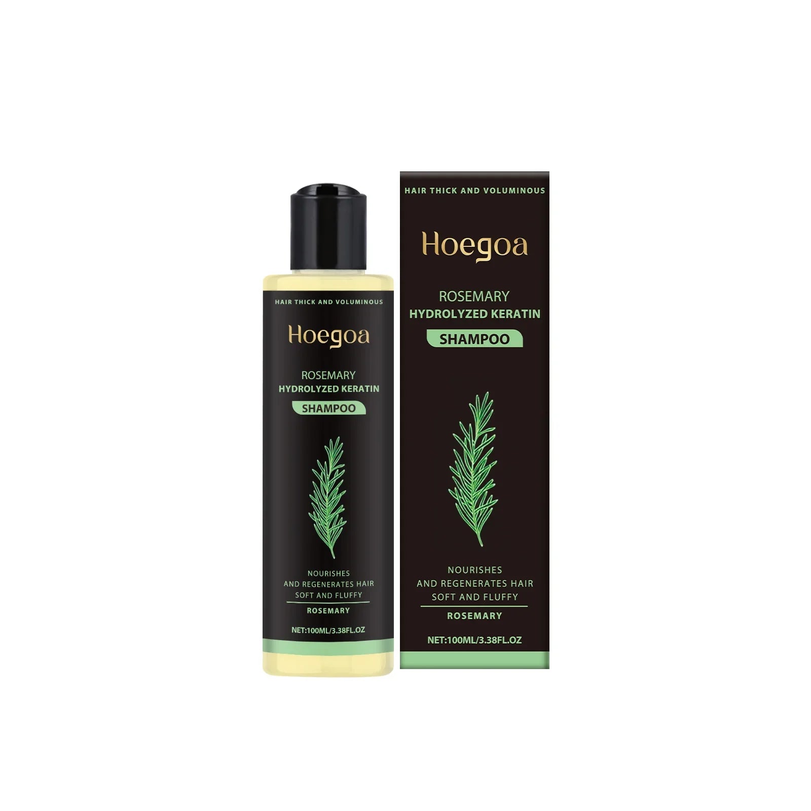 Hoegoa Rosemary Hair Shampoo Volumizing and Thickening Strengthening and Oil Control Nourishes and Repairs Hair Oil Adds Volume