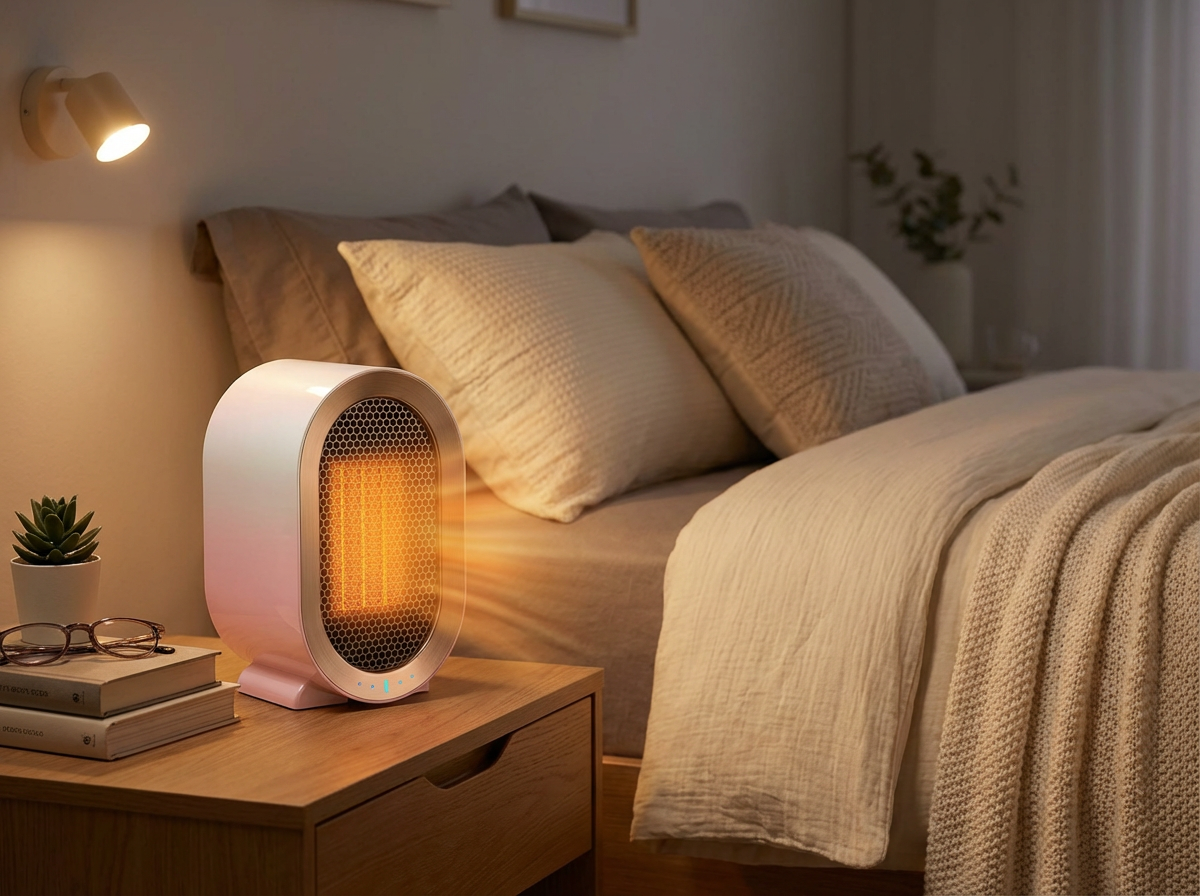 1200W PTC Space Heater with Adjustable Tilt, 2 Modes, and Auto Shut Off