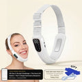 Arenzza Smart Face Sculpting Device with 8 modes for double chin reduction and jawline definition, shown in use.