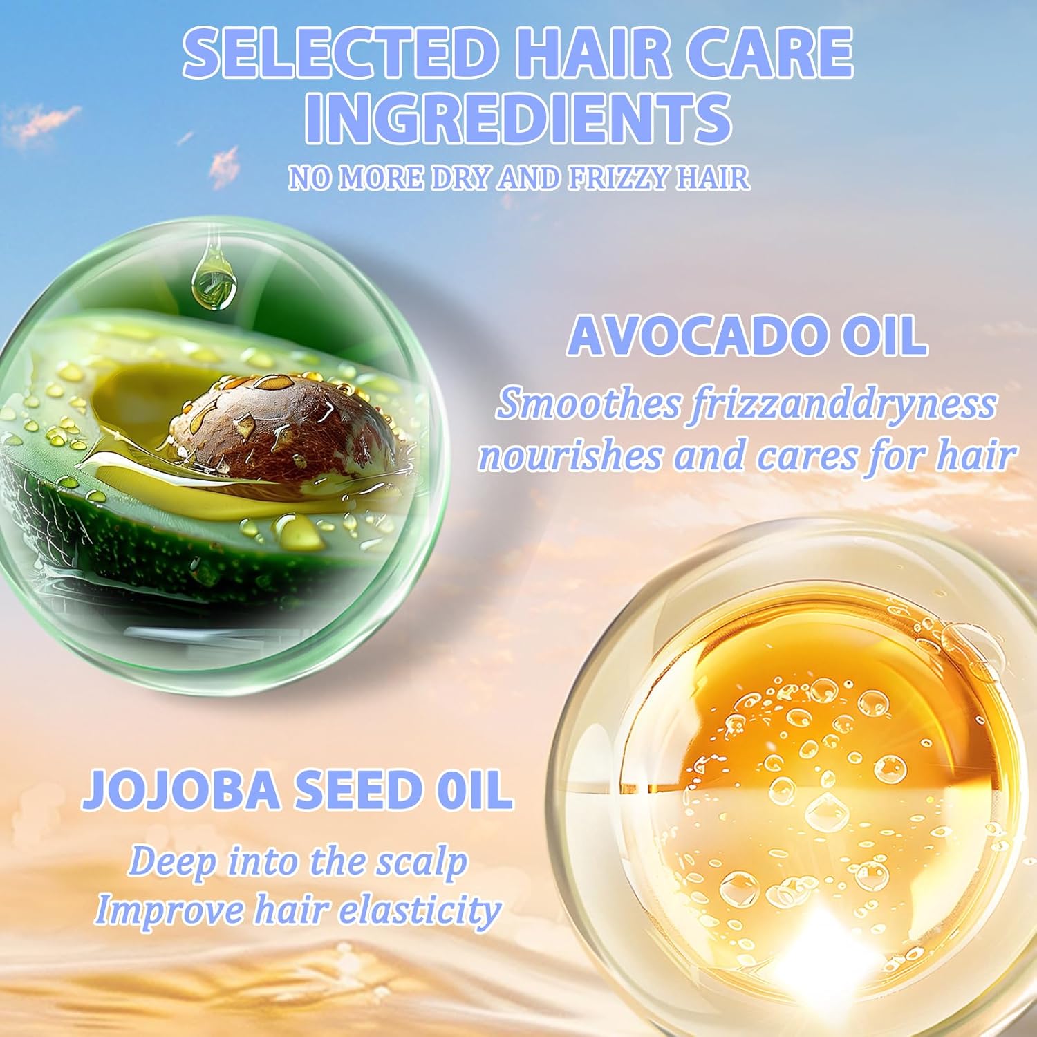 Arenzza Hair Oil Spray bottle with a clear pump dispenser, designed for nourishing and shiny hair care.