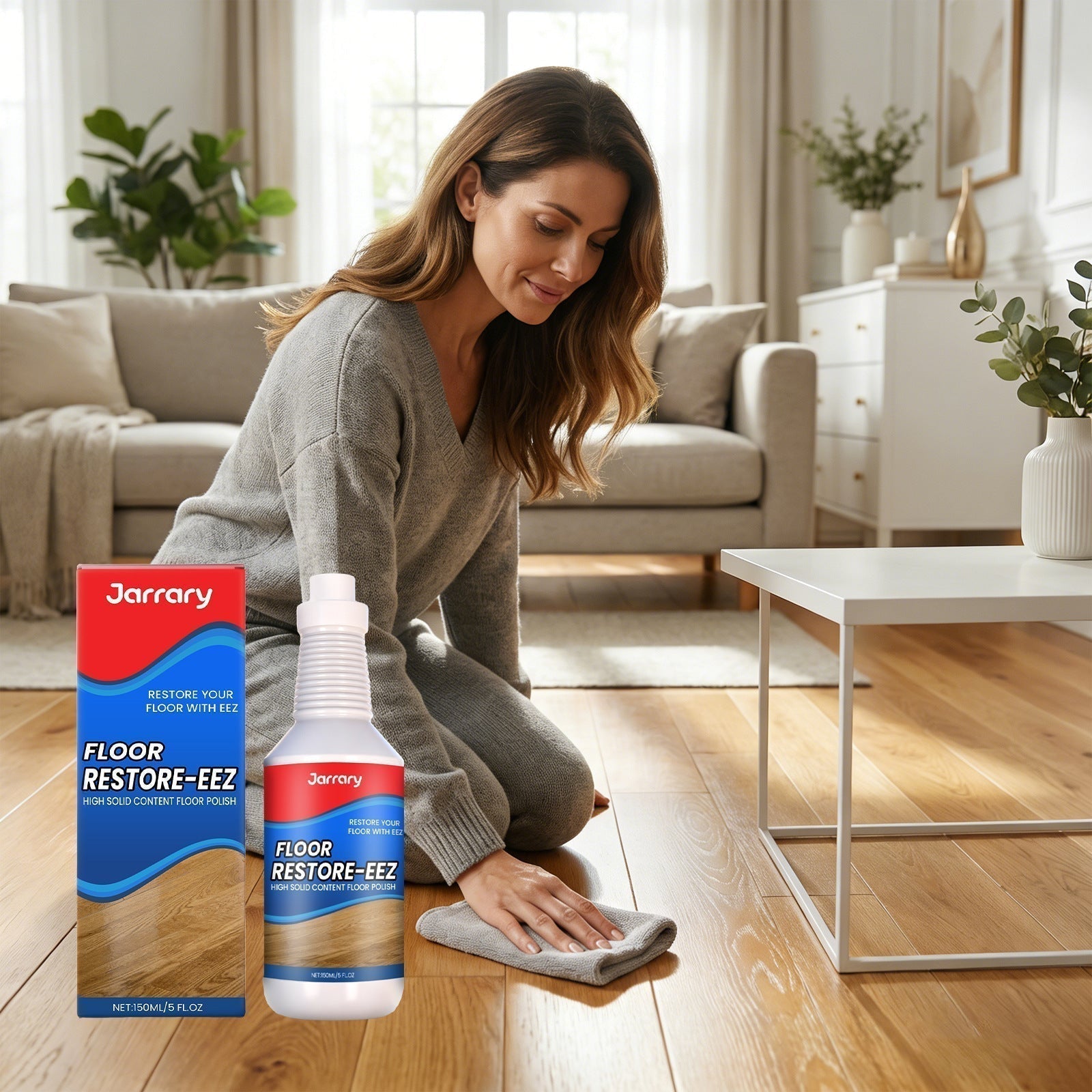 Arenzza Clean-llx Floor Restorer bottle showing shine and protective finish for floors, part of hot products on sale.