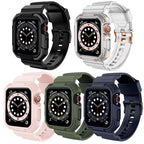 Aurenza Shop Duramor protective band for Apple Watch in classic black, fits 38mm, 40mm, and 41mm models, made of durable material.