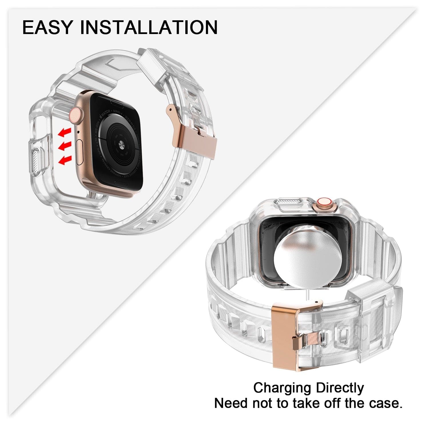 Black Duramor protective band for Apple Watch in 38mm, 40mm, or 41mm, designed for Aurenza Shop Apple Watch accessories.
