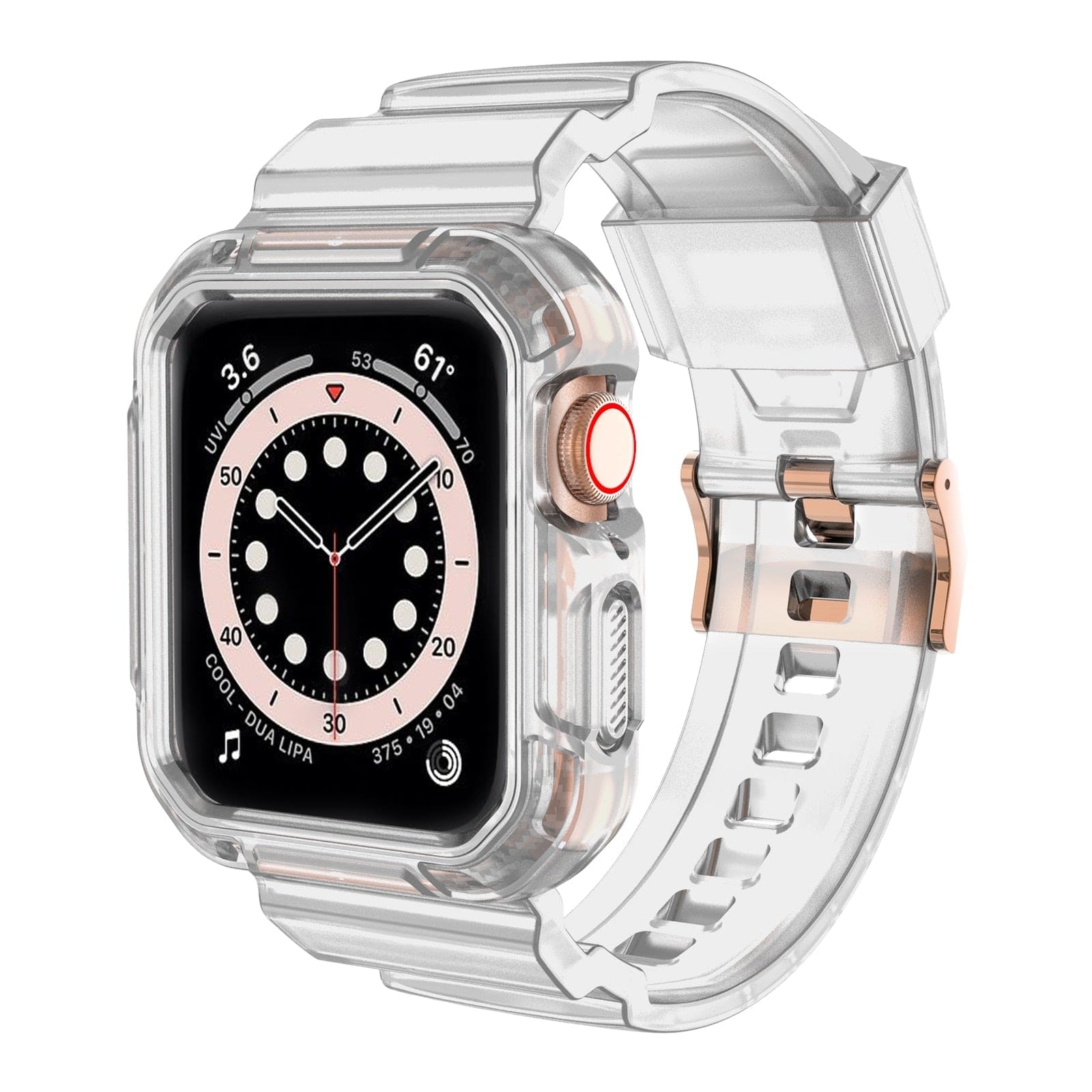 Aurenza Shop Duramor protective band for Apple Watch in classic black, fits 38mm, 40mm, and 41mm models.