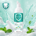 Aurenza Shop Unpree™ NEW TEETH Mouthwash bottle, designed to solve oral problems, with a clear label and 3D bottle view.
